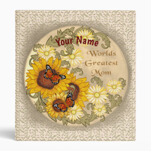 Butterfly Sunflower Mom custom binder