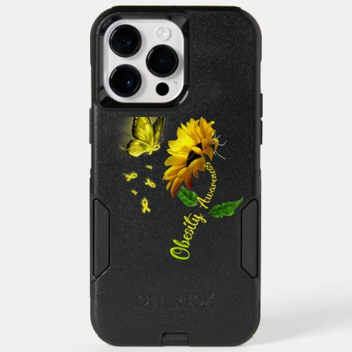 Butterfly Sunflower Obesity Awareness T OtterBox iPhone 14 Pro Max Case