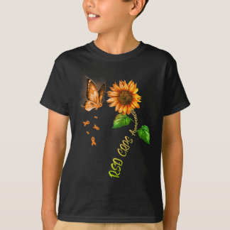 Butterfly Sunflower Rsd Crps Awareness  T-Shirt