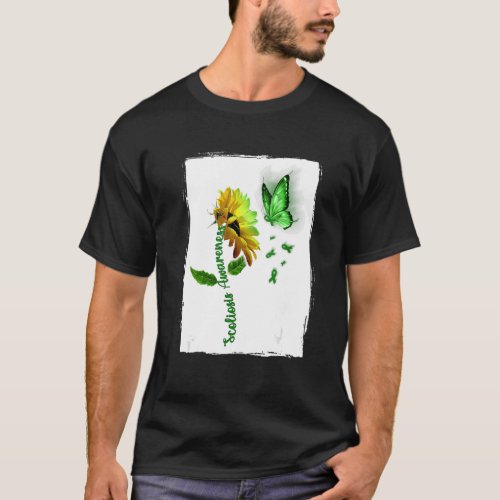 Butterfly Sunflower Scoliosis Awareness For Men Wo T_Shirt