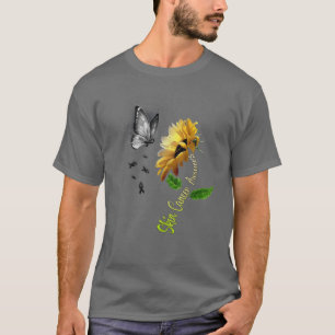 Butterfly Sunflower Skin Cancer Awareness T-Shirt
