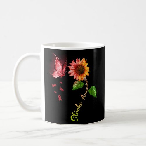 Butterfly Sunflower Stroke Awareness Coffee Mug