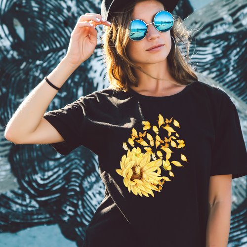   Butterfly sunflower T_Shirt