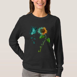 Butterfly Sunflower Tourette Syndrome Awareness T-Shirt