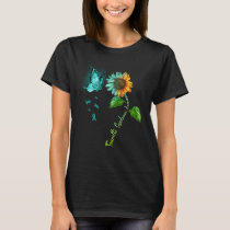Butterfly Sunflower Tourette Syndrome Awareness T-Shirt