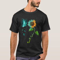Butterfly Sunflower Tourette Syndrome Awareness T-Shirt