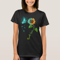 Butterfly Sunflower Tourette Syndrome Awareness T-Shirt