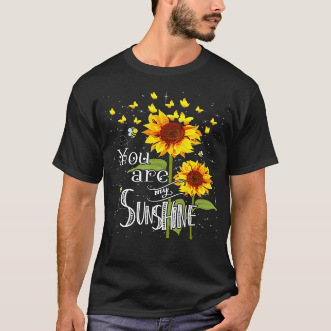 Butterfly Sunflower You Are My Sunshine T-Shirt (Front)