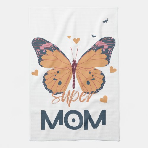 Butterfly Super MOM Kitchen Towel