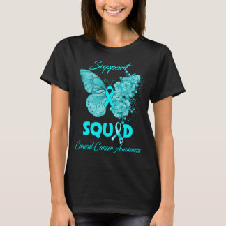 Butterfly Support Squad Cervical Cancer Awareness T-Shirt