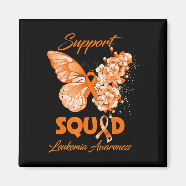 Butterfly Support Squad Leukemia Awareness  Magnet (Front)