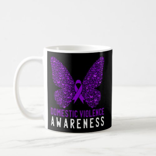 Butterfly Survivor Domestic Violence Awareness Pur Coffee Mug