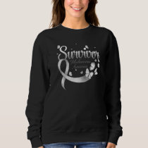 Butterfly Survivor Melanoma Awareness Premium Sweatshirt