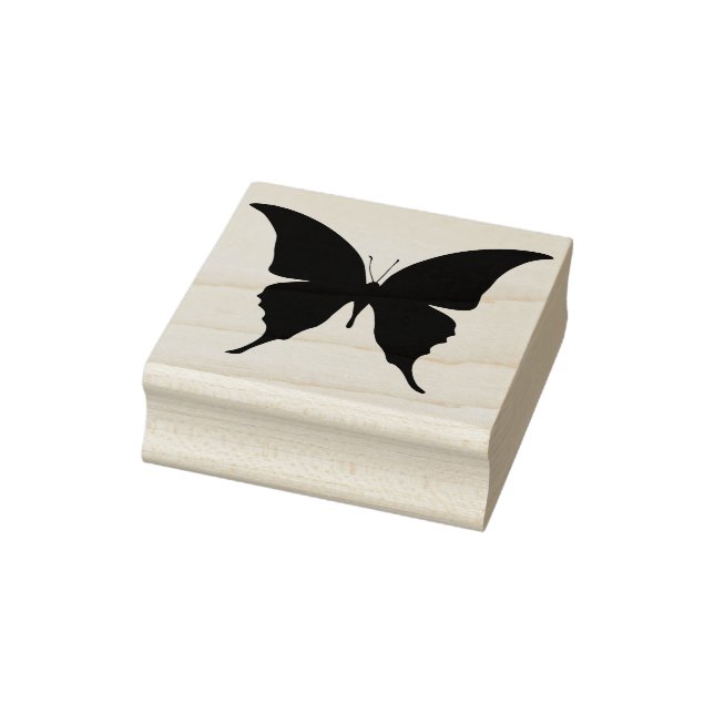 butterfly swallowtail silhouette art stamp (Stamp)