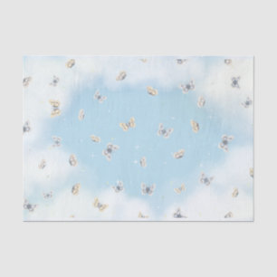 Butterfly Swarm in Dreamy Blue Sky Tissue Paper