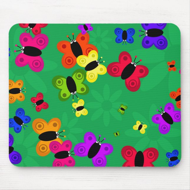 Butterfly Swarm Mouse Pad (Front)