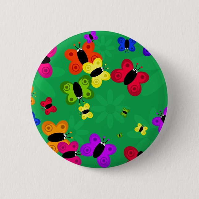 Butterfly Swarm Pinback Button (Front)