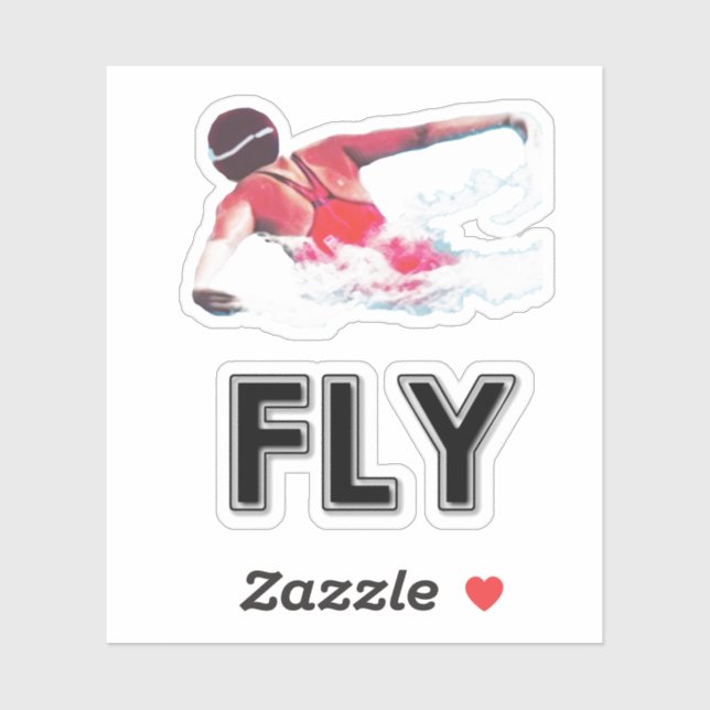 Butterfly Swim Sticker (Sheet)