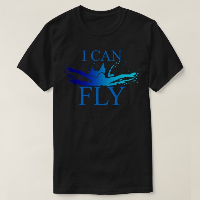 Butterfly Swimmer  T-Shirt (Design Front)