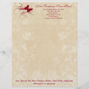 Butterfly Swirl Letterhead