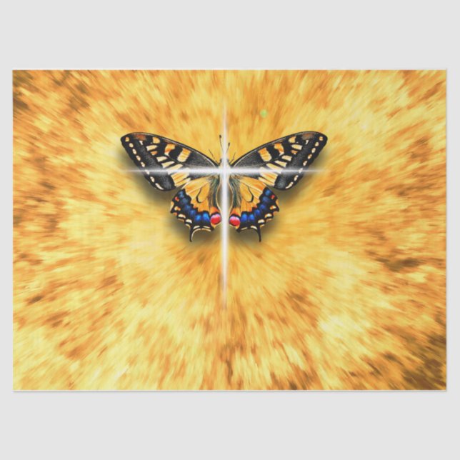 Butterfly Symbolizes Resurrection of Jesus Christ Tissue Paper (Front)