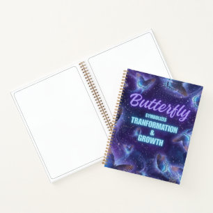 Butterfly Symbolizes Transformation Growth Cosmic  Notebook