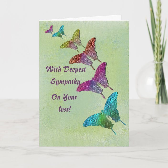 Butterfly Sympathy Card | Zazzle.com