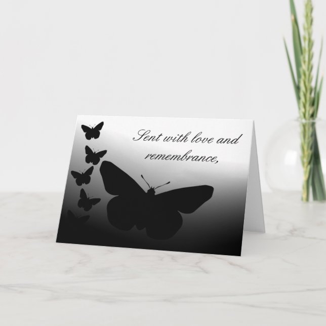 Butterfly Sympathy Card (Front)