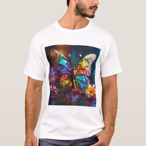 Butterfly Symphony Collection Vibrant and Abstrac T_Shirt