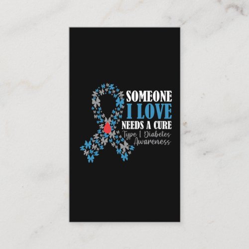 Butterfly T1D Diabetes Awareness Diabetic Support Business Card