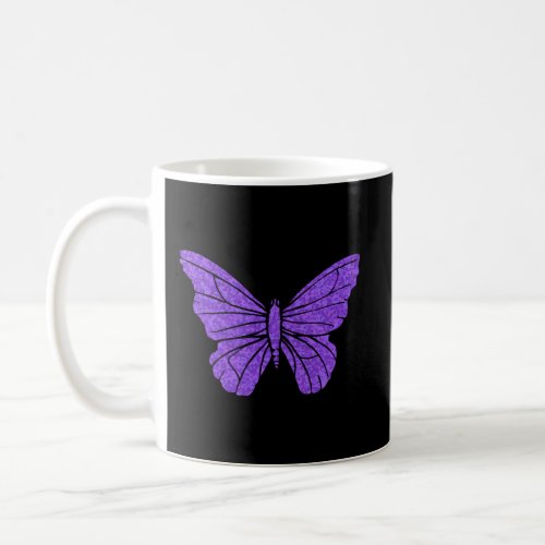 Butterfly T Shirt Purple Lavender Long Sleeve Tee Coffee Mug