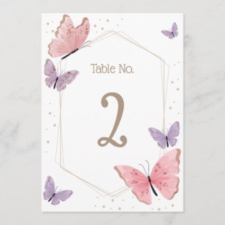Butterfly Table Number