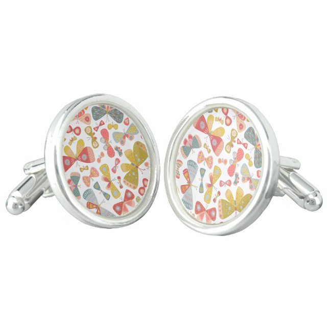 Butterfly Tango Keepsake Cufflinks (Angled)