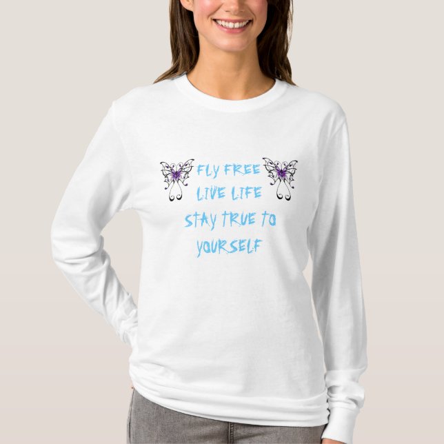 Butterfly_Tattoo, Butterfly_Tattoo, FLY FREELIV... T-Shirt (Front)
