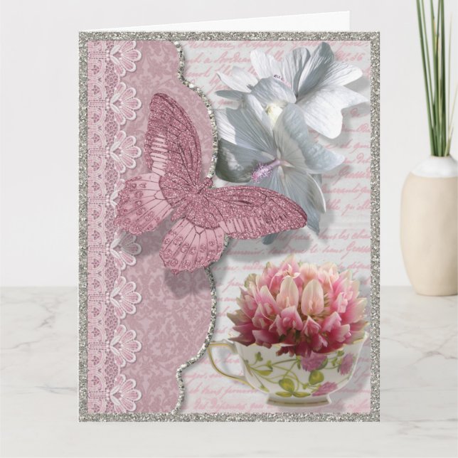 Butterfly Tea Designer All Occasion Card (Front)