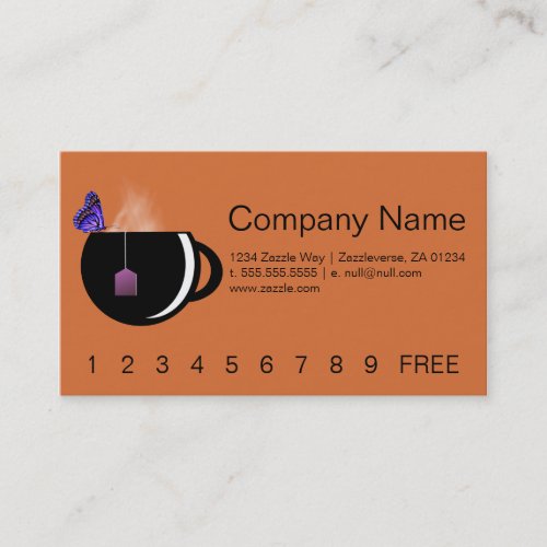 Butterfly Tea Loyalty Card