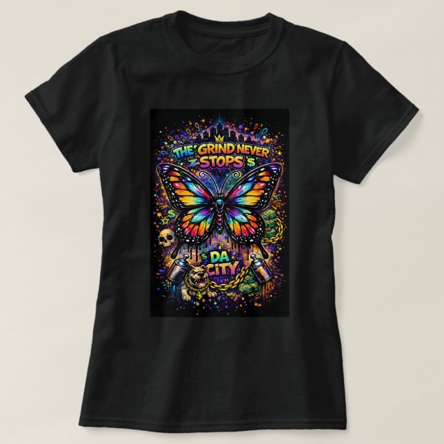 Butterfly Tees Co. Graffiti Butterfly Shirt 004780 (Design Front)