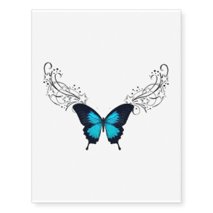 butterfly temporary tattoo lower back