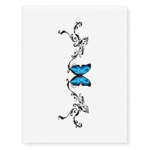 butterfly temporary tattoo lower back