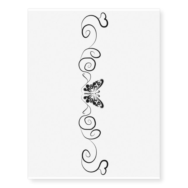 butterfly temporary tattoo lower back (Front)