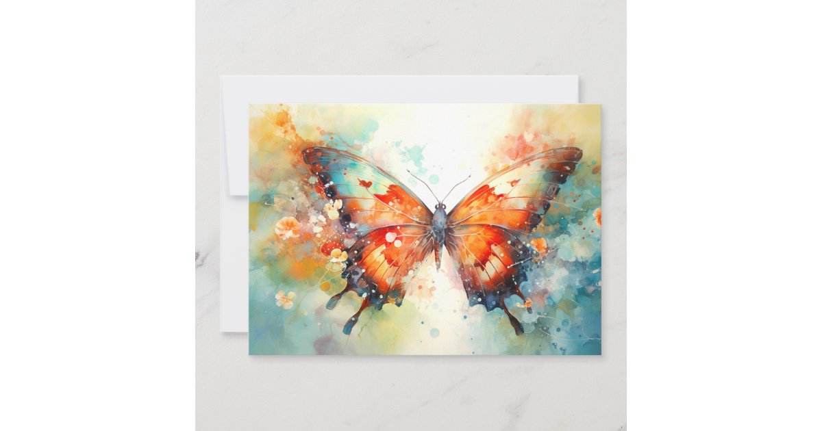 Butterfly Thank You Card | Zazzle