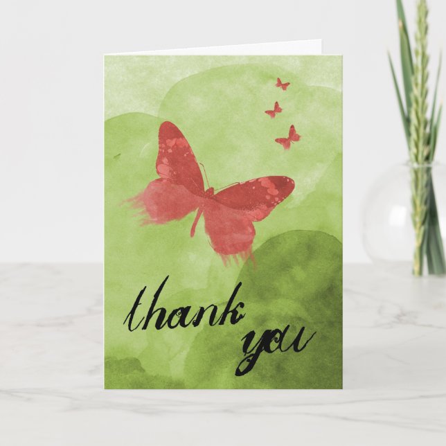 Butterfly thank you card (Front)