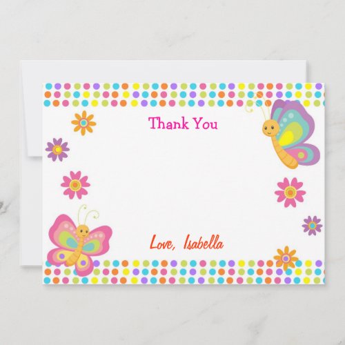 Butterfly Thank You Cards