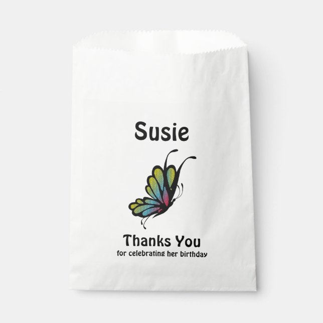 Butterfly Thank you Favor Bag (Front)