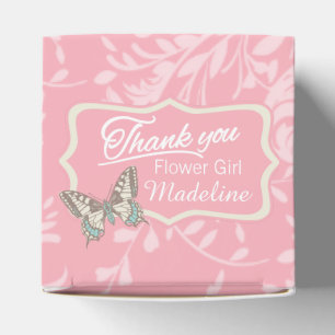 Butterfly thank you flower Girl wedding favor box