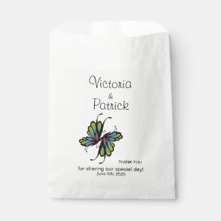Butterfly Thank You Names Date Favor Bag