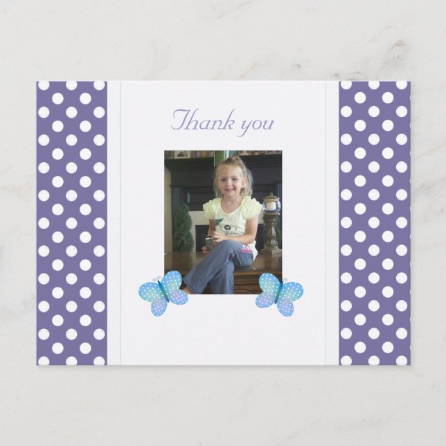 Butterfly: Thank You Postcard (Front)