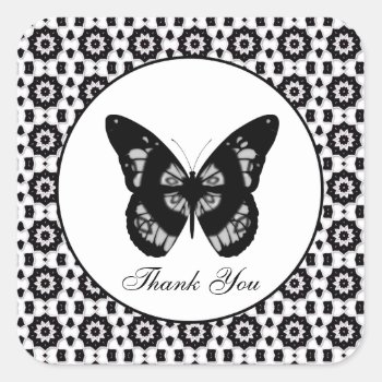Butterfly: Thank You Sticker by SayItNow at Zazzle