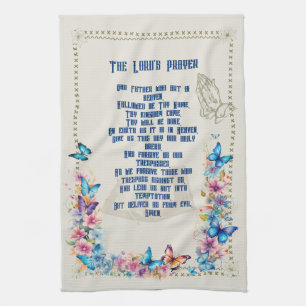 Butterfly The Lord's Prayer Kitchen Towel