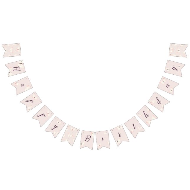 Butterfly Theme Birthday  Bunting Flags (All)